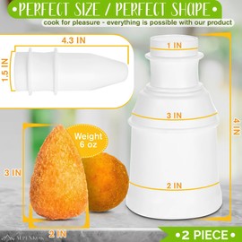 Arancini Maker Mold Rice Ball Mold 160g/5.65oz - Set of 2 Molds, Round and Pointed Shapes, Easy-to-Use, Easy-to-Clean, Comfortable to Hold, Designed for Making Rice Balls at Home or Professionally