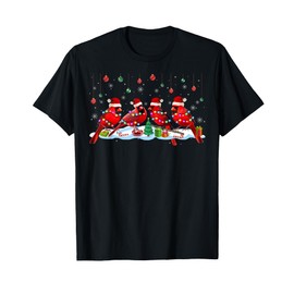 Santa Cardinal Squad Christmas Lights Santa Cardinal Group T-Shirt