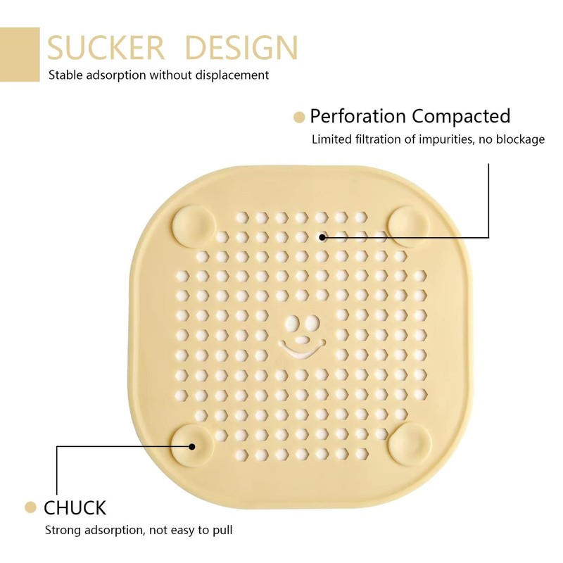 2 Pack Drain Hair Catcher Silicone Drain Protector Hair Stopper