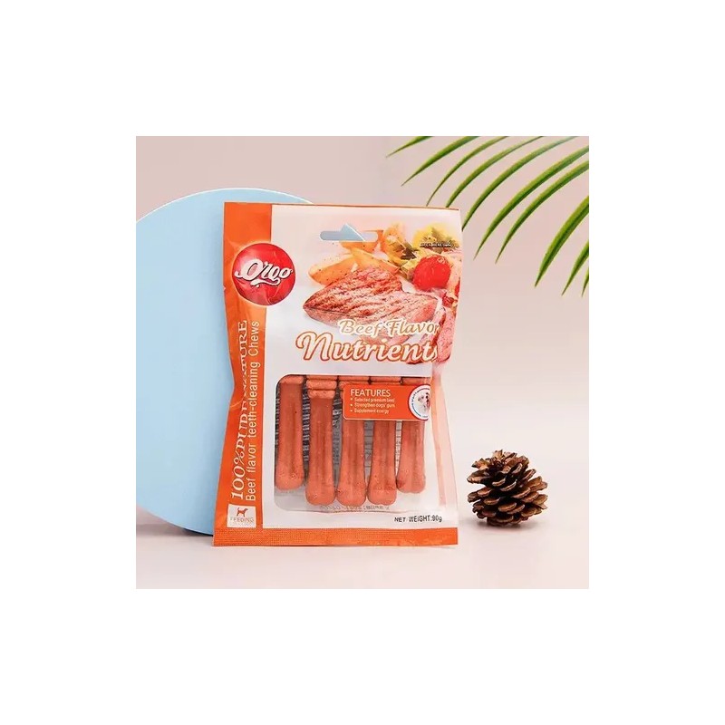 Snack Premio Hueso Masticable Dental Para Mascota Sabor