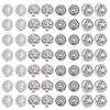 SUPERFINDINGS 120Pcs 4 Styles Silver Flat Round Spacer Beads Alloy