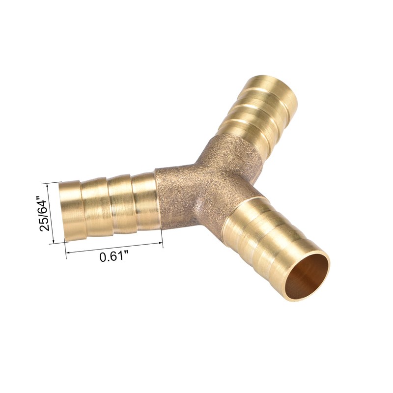 sourcing map 10 mm or 3/8 inch ID brass hose