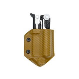 Clip & Carry Kydex Multitool Sheath for Gerber Center-Drive w/Optional Bit Sidecar Holder ~ Made in USA (Multi-Tool & Bits not Included) Multi Tool Holster (Carbon Fiber Brown, Tool Sheath ONLY)
