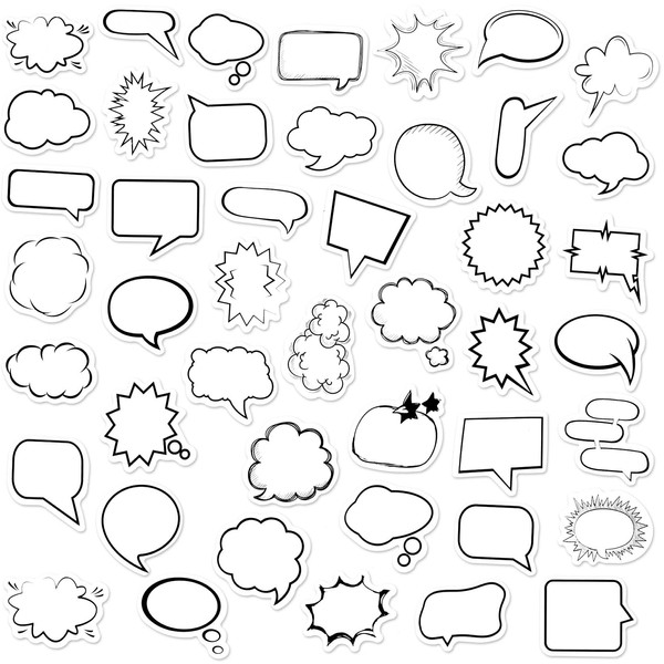 PAGOW 90 PCS Dialog Box Paper Stickers, Photo Album Sticker,