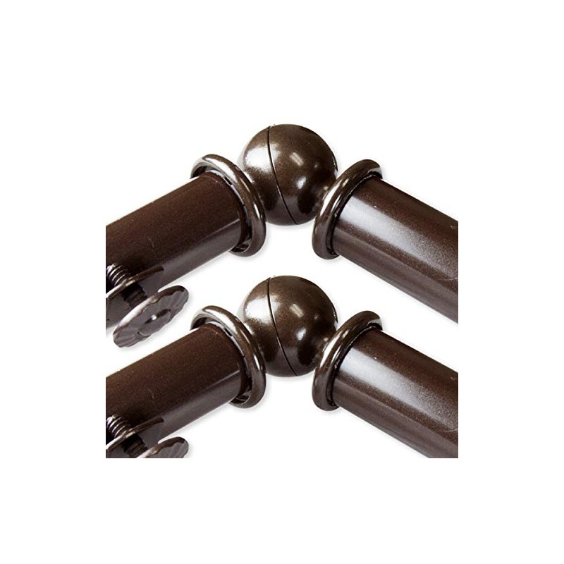 A&F Rod Décor - Spin 13/16" Double Bay Window Curtain