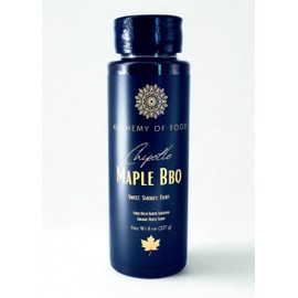 Alchemy of Food Chipotle Maple BBQ – Smoky & Sweet Barbecue Sauce with Real Maple Syrup and Chipotle Peppers – Clean Label, All-Natural Glaze & Marinade for Meats, Grilling & More – 12 oz