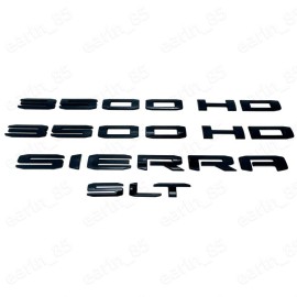 GMC Gloss 2020 -25 GMC Sierra 3500 HD SLt Door Tailgate Emblem Nameplate Letters KIT