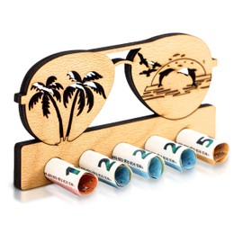 DARO Design - Holiday, Beach, Palm Trees, Sunglasses - Money Gift Wood
