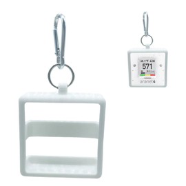 Travel Case/Protective Sleeve/Carabiner Compatible for Aranet4 CO2 Monitor, White