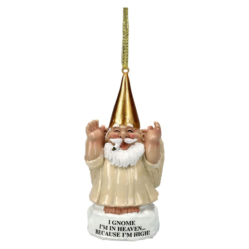Pacific Giftware Garden Gnome Angel Stone/Hanging Christmas Tree Decoration Figure