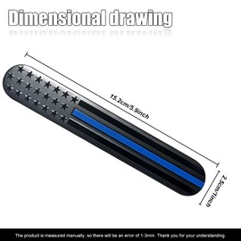 2Pcs USA American Metal Flag Auto Fender Emblem, Embossed 3D Metal Adhesive Sport Truck Car Badge,USA Flag Decal for for Auto SUV Truck Motorcycle (Blue)