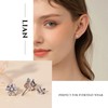 LIAN Moissanite Stud Earrings 18K White Yellow Gold Plated S925