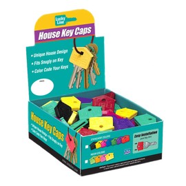 Lucky Line House Key Caps, 100 per Box, Assorted Colors (16200)