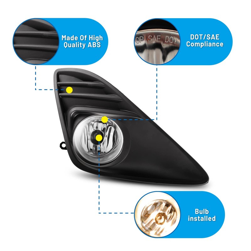 Fog Lights compatible for Toyota Camry 2012 2013 2014 (not
