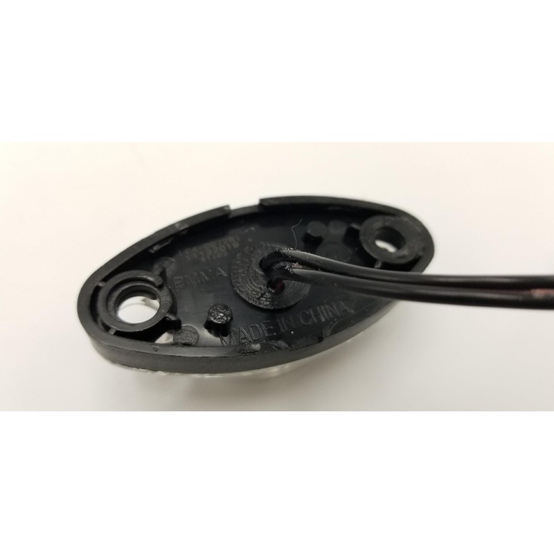 Red Clear LED Oval Dragon's Eye 2 Diode Red Marker