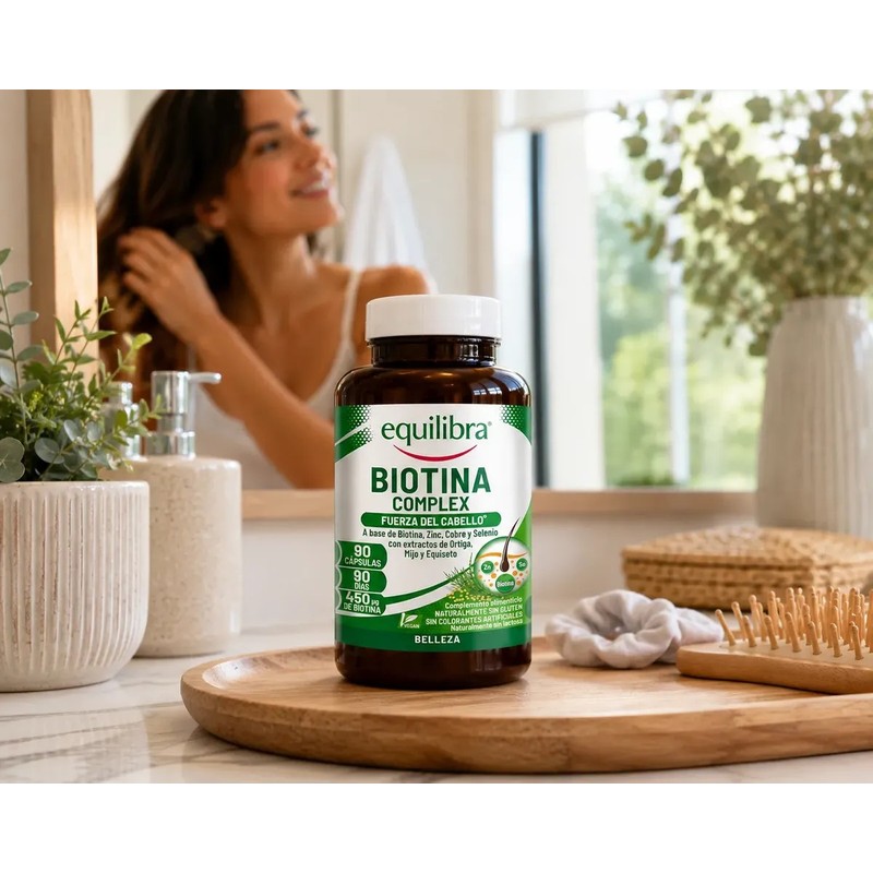 Biotina Complex Equilibra 90 Cáps Fuerza Cabello Anticaída