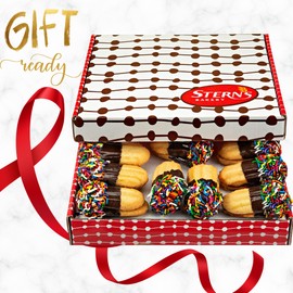 Italian Cookies Gift Food Box | Christmas Shortbread Cookies [10 Count] | Holiday Food Gift for Mom, Dad, Colleagues & Friends | Kosher, Dairy Free & Nut Free | Stern’s Bakery
