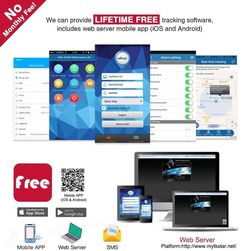 TKMARS Mini GPS Tracker Ohne Abo GPS Tracker mit Kostenloser