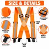 Men's Fluorescent Work Suspenders 5cm Wide Adjustable Elastic X-Back Braces