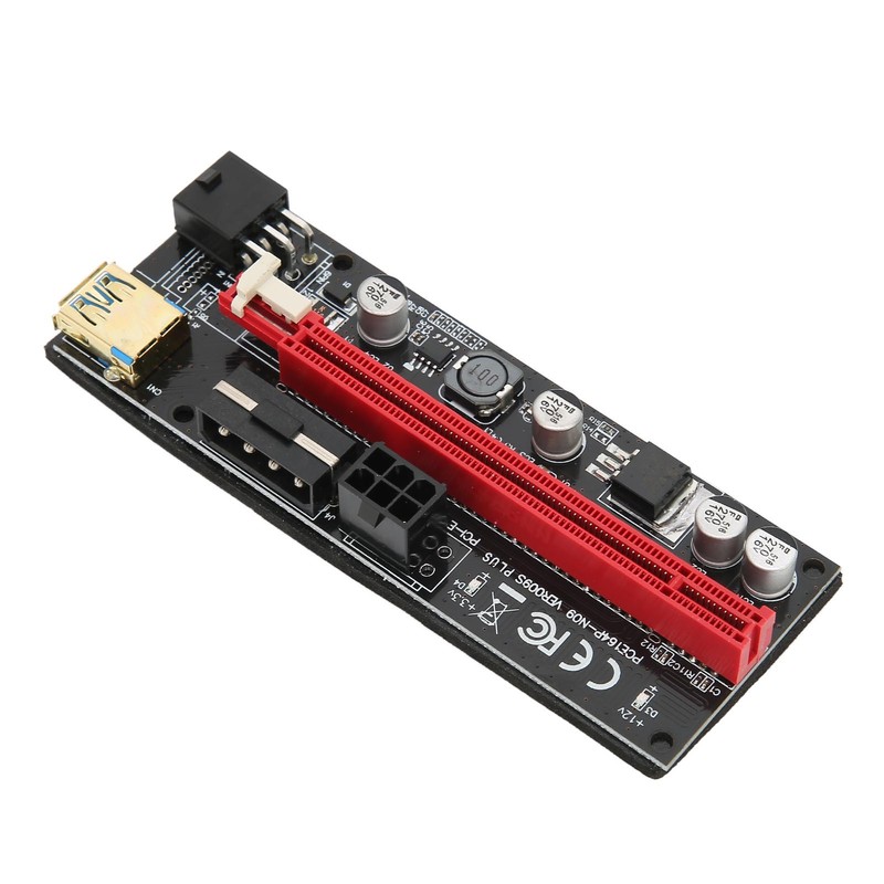PCIE 1X to 16X Riser Card 4 Solid Capacitors 6
