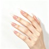 Generic Uñas postizas largas transparentes estilo stiletto, 100 unidades, brillantes,