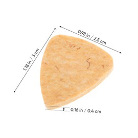 Generic 10Pcs Assorted Color Felt Picks Comfortable Plectrums for Ukulele and Guitar Non Slip Design for Low Instruments Mellow Sound Quality Multi Color Variety Pack