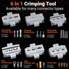 Preciva Crimping Tool Kit with 6 Interchangeable Jaws, Adjustable Ratchet