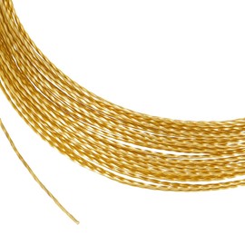 BENECREAT 19.7Feet Golden Twist Jewelry Wire, 24 Gauge Round Brass Craft Beading Wire for Ring Making and Other Jewelry Craft Work