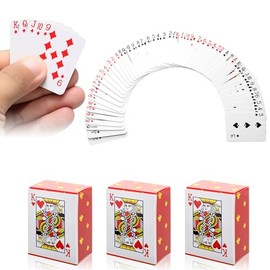 3 Pack Small Deck of Cards, Fun & Portable Smal Playing Cards for Travel, Camping, Parties, Cute & Durable 1.18 x 1.57 Inch Deck, Perfect for Game Nights with Friends & Family