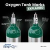 Dynarex Resp-O2 M6 Oxygen B-Cylinder with CGA 870 Post Valve