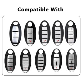 T-carbon Key Fob Cover with Keychain Fits Infiniti Q50 Q60 Q70 QX50 QX60 QX80 EX35 FX35 FX45 G25 G35 G37 JX35 M56 2015; Real Carbon Fiber Key Case Fits Nissan Altima Rogue Smart Remote Accessories