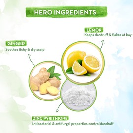 Mamaearth Lemon Anti Dandruff Shampoo for Itchy & Flaky Scalp | with Ginger to Gently Cleanse Build Up, Dirt & Excess Oil | for Healthy & Itch-Free Scalp | 8.45 Fl Oz (250ml)