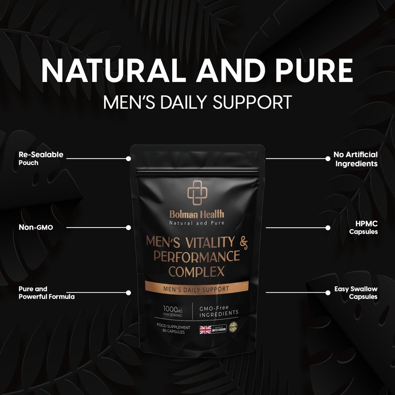 Men’s Vitality & Performance Complex Capsules | Daily Support Supplement