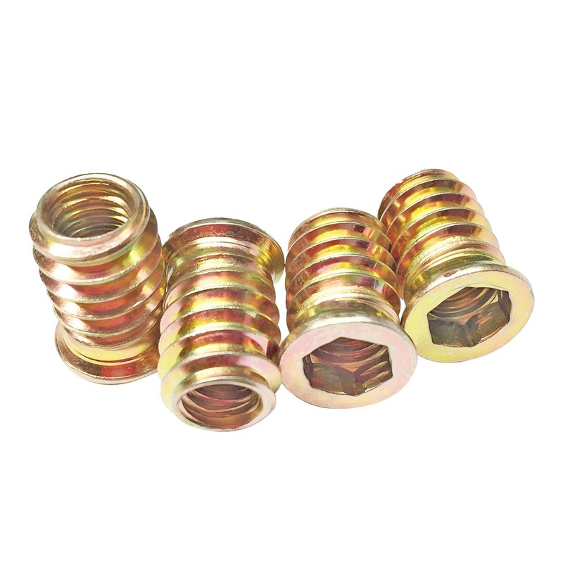 Qrity 20PCS Threaded Inserts Nuts, Hex Drive Head Nuts, Threaded