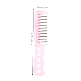 CORHAD Teasing Comb for Women 5pcs Plastic Brush Metal Pins Hair Extension Brush for Doll Wig Styling Fine Tooth Combs for Women