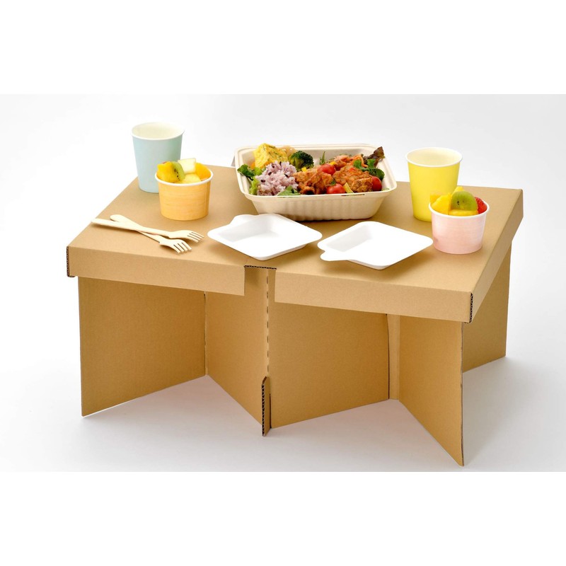 Art Nap Folding Cardboard Table, Outdoor, Disaster Use, Disposable Table