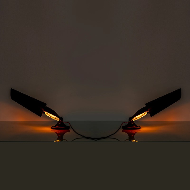 XM Adjustable Rearview Wind Wing Mirrors w/LED Lights For Suzuki