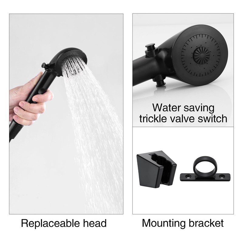 Rv Shower Faucet with Handheld Showerhead & Hose, 4 inch