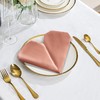 VACVELT 50 Pack Rose Gold Satin Napkins 20x20 Inch Wedding