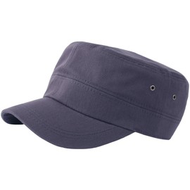 RaOn A171 Unisex Pre-Curved Irish Basic Golf Daily Club Army Cap Cadet Military Hat (Gray)