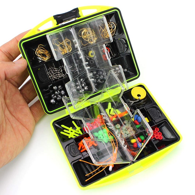 Accessories Kit Including Hook Sinker Weights Swivels Snaps Line Beads