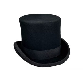 FUNK PLUS Vintage Wool Victorian Steampunk Mad Hatter Top Hat Magic Hat Gentlemen Theatre