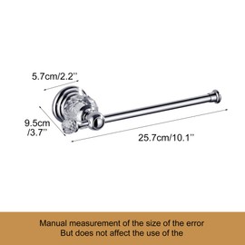 Chrome Toilet Roll Paper Holder,Silver Crystal Bathroom Tissue Holder