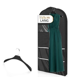 DOBVDLA Garment Bag, Garment Bag, Long 150 x 60 cm for High-Quality Garment Cover for Suit, Jacket, Dress, Breathable Storage Bag for Travel and Protection with Hanger