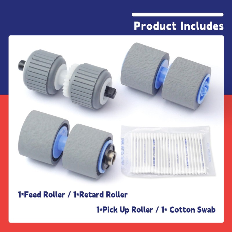 Dusledel 3 PCS Set 4009B001 Scanner Exchange Roller Kit Compatible
