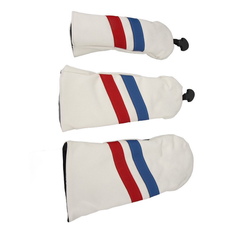 3PCS Golf Club Head Cover for Driver Fairway Woods Headcovers