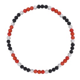 EXPHAIN EXPHAIN Orioles Baseball Necklace For Men Women Baseballer Inspired Beaded Necklaces Unisex Rhinestone Discoball Necklaces Jewelry-gift for baseball team lovers