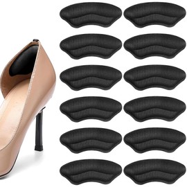 BDEPSTR 6 Paar Fersenpolster Kleber Antirutsch Fersenschutz für zu große Schuhe gegen Blase, Schuheinlagen für lose Schuhe, Füller für verbesserte Schuhpassform und Komfort-A