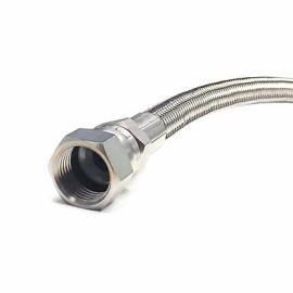 USA Made 1/2" 37° JIC Stainless Steel Hose - 24 in