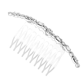 FRCOLOR 1 Pc Hair Comb Bridal Hair Clip Rhinestone Headpiece Rhinestone Barrettes Flower Bridal Headpiece Crystal Side Comb Bride Hair Accessory Alloy Hair Decor Exquisite Headwear Flowers